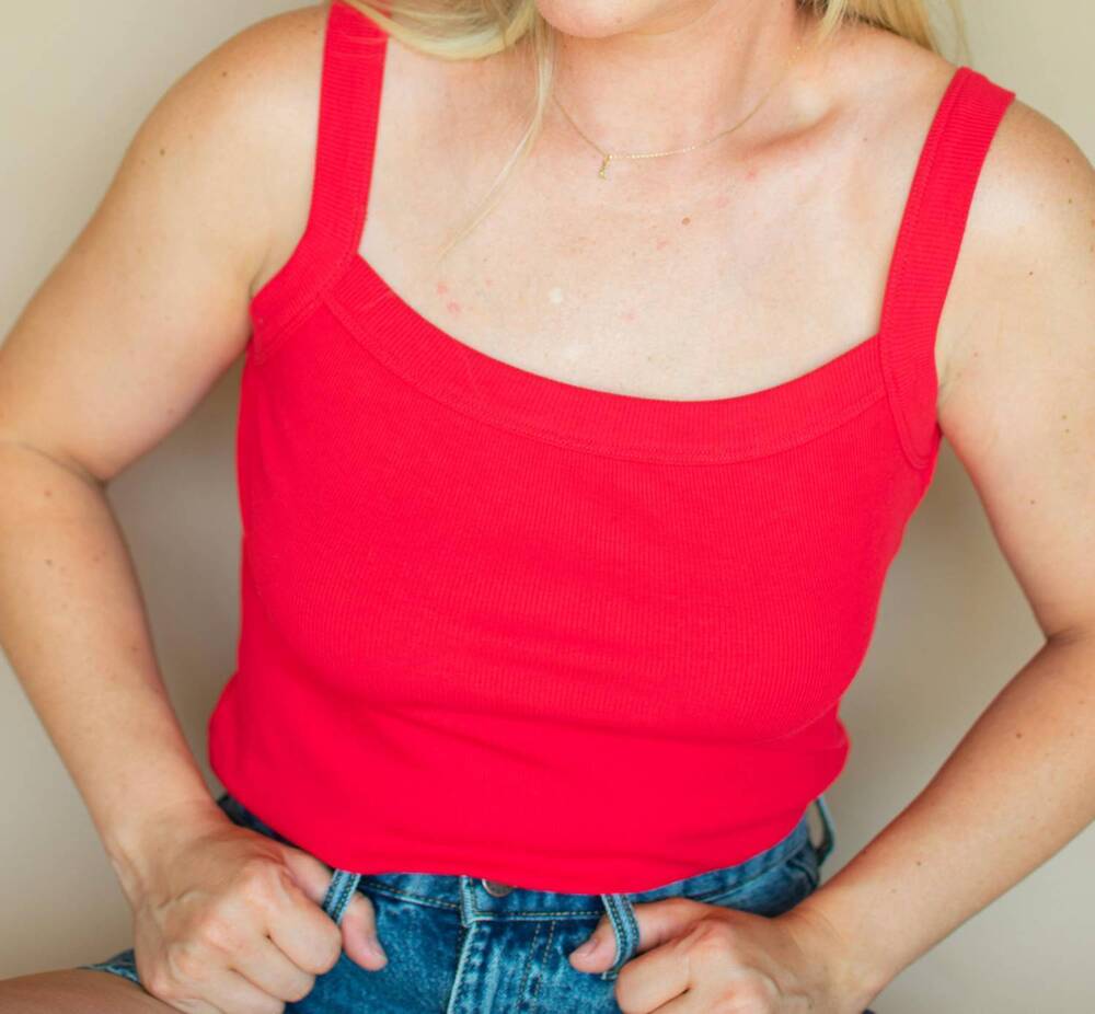 NEW MOD REF eliza top in red